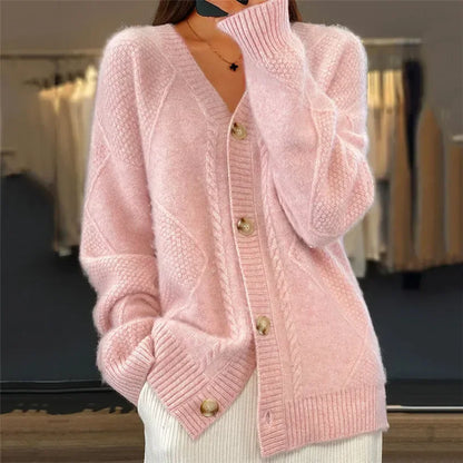 Buttoned Cashmere-Blend Cardigan