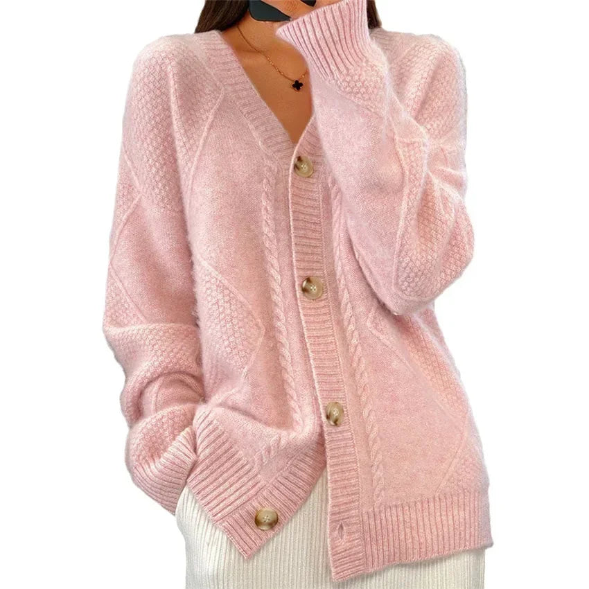 Buttoned Cashmere-Blend Cardigan