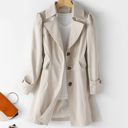 Women's linen lightweight trench coat