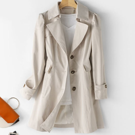 Women's linen lightweight trench coat