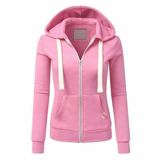 Zip Up Hoodie | Slim Fit Drawstring Hooded Jacket