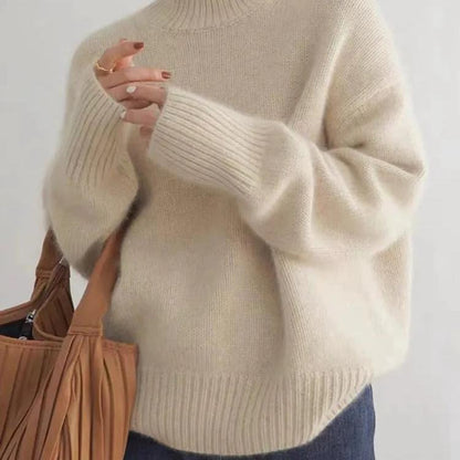 Oversized Roll-Neck Cashmere-Blend Jumper