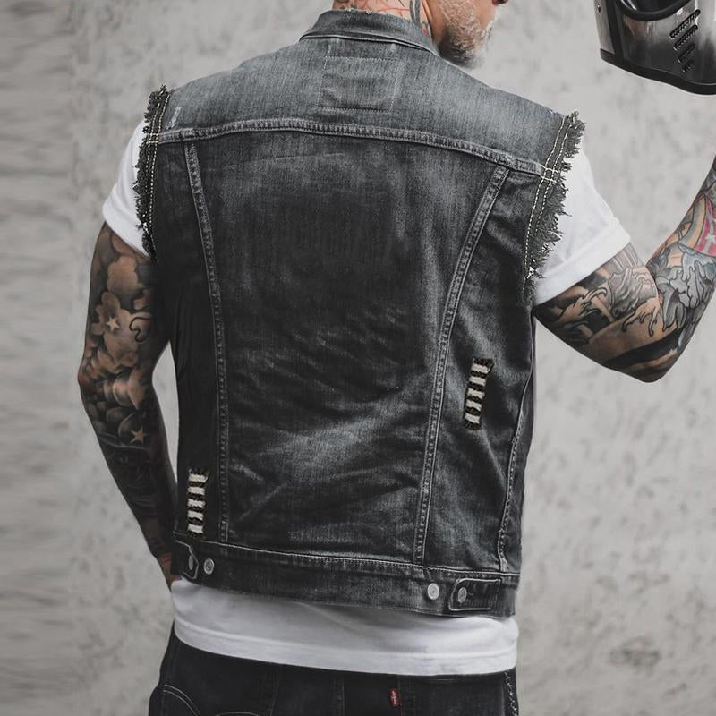 Denim Vest | Sleeveless Trucker Gilet