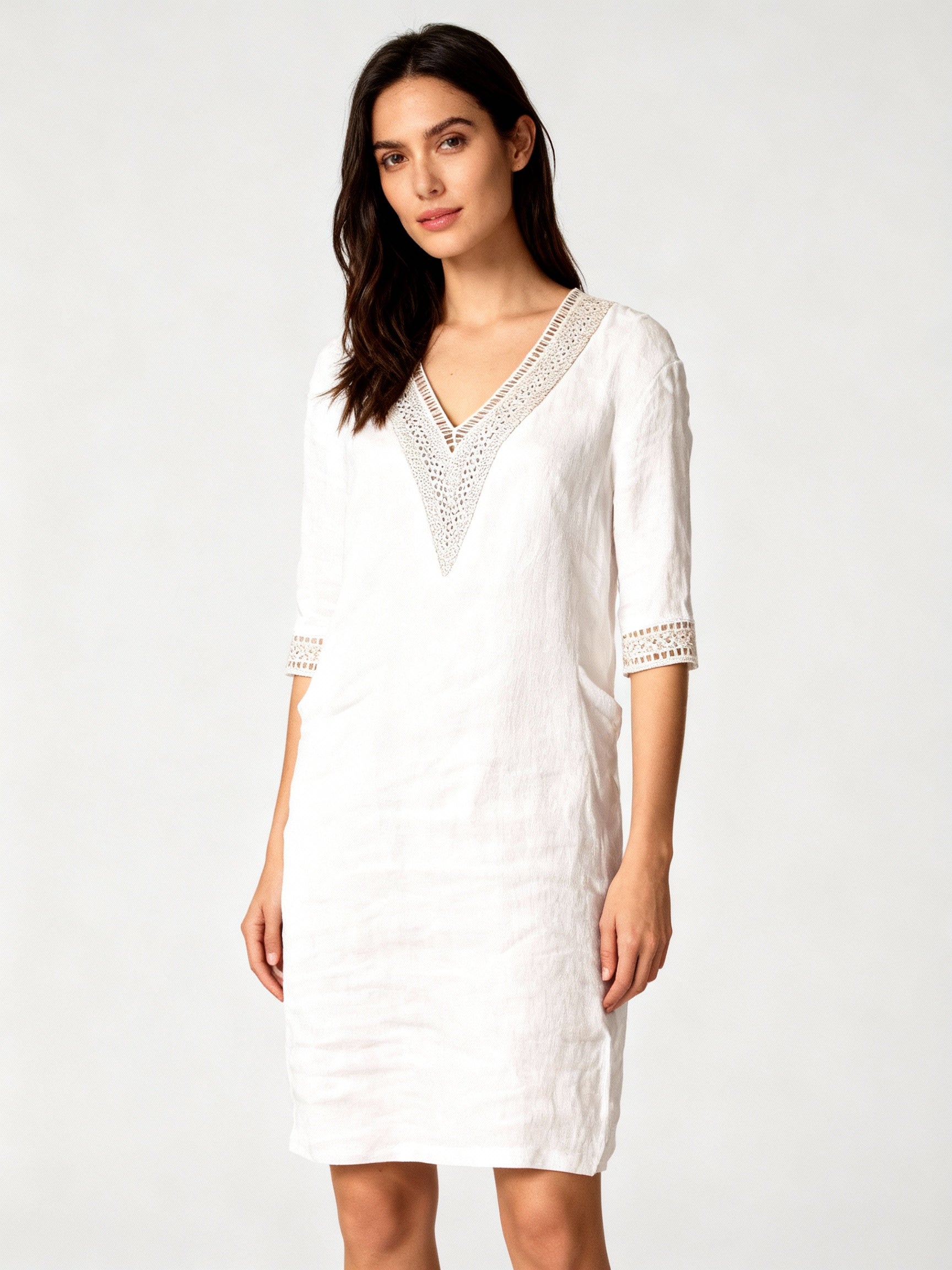 Women's cotton long-sleeve knee-length summer dress