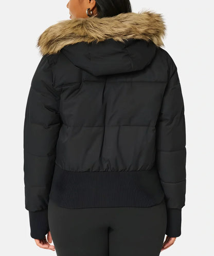 Quilted Winter Jacket | Faux Fur Hood Puffer