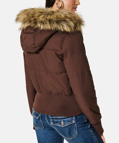 Quilted Winter Jacket | Faux Fur Hood Puffer