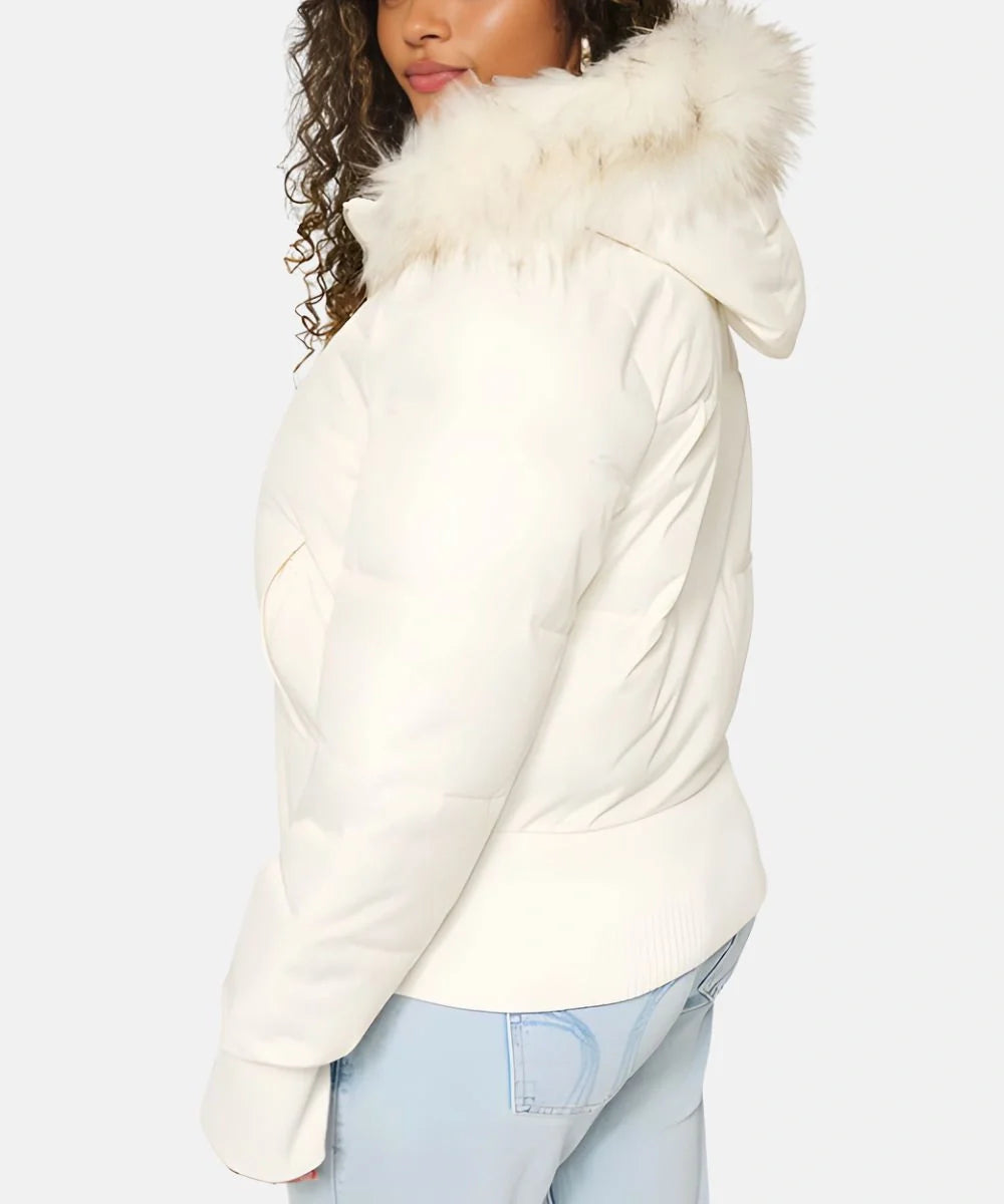 Quilted Winter Jacket | Faux Fur Hood Puffer