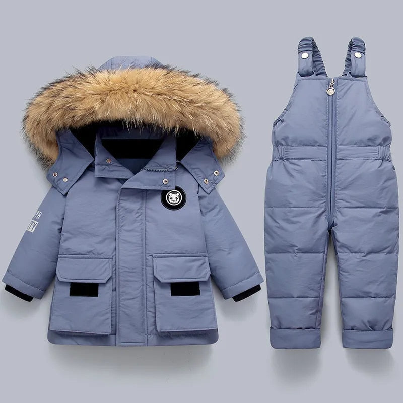 Kids' Winter Set | Padded Coat & Overall Snowsuit Set