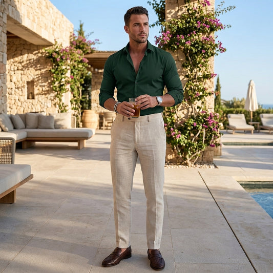 Shirt | Slim-Fit Long-Sleeve Button-Up Shirt