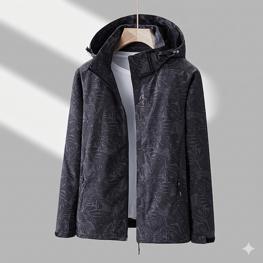Women's windproof and waterproof rain jacket in black