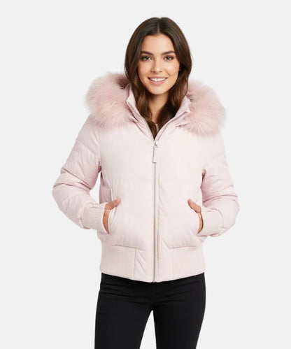 Quilted Winter Jacket | Faux Fur Hood Puffer