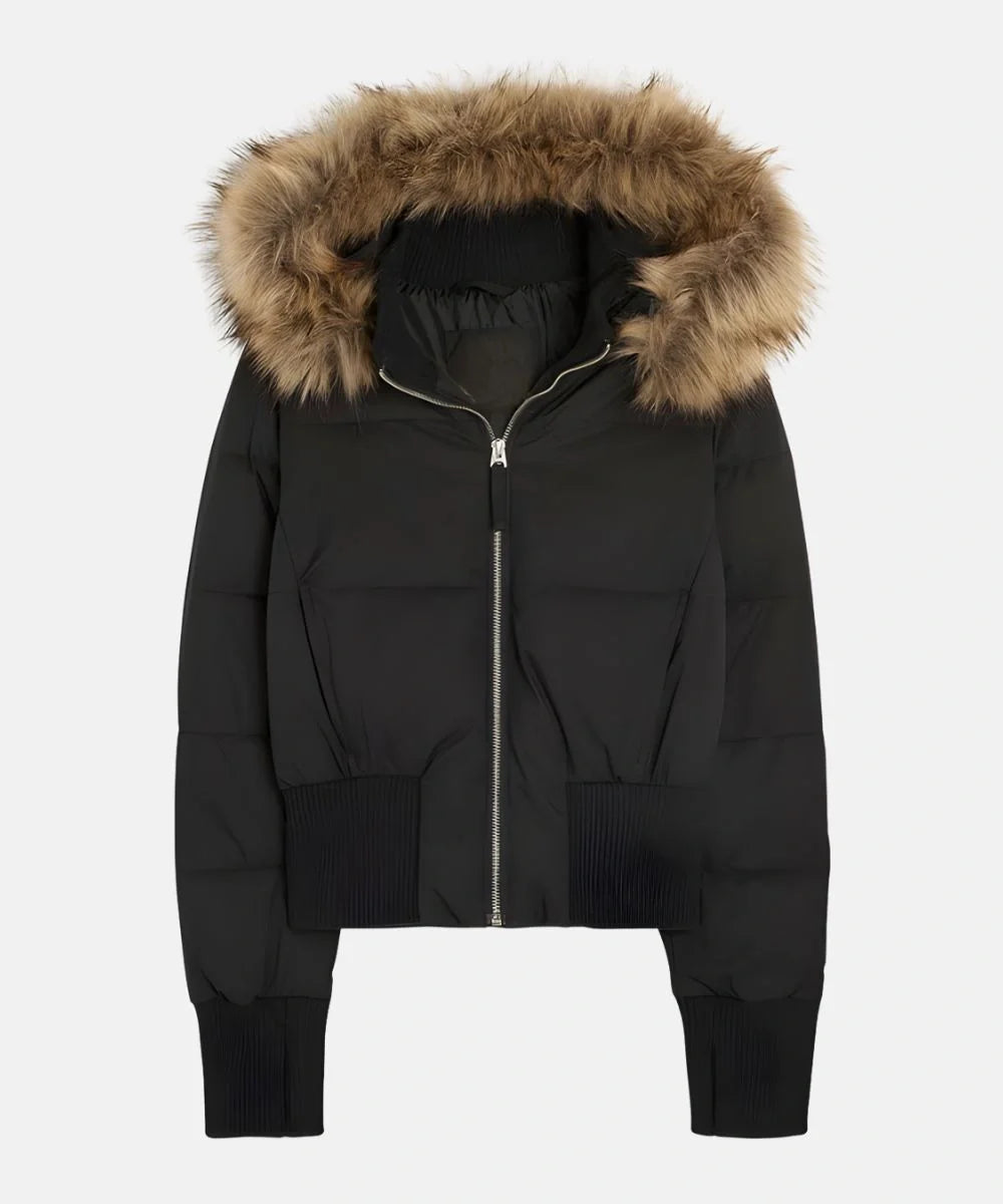 Quilted Winter Jacket | Faux Fur Hood Puffer