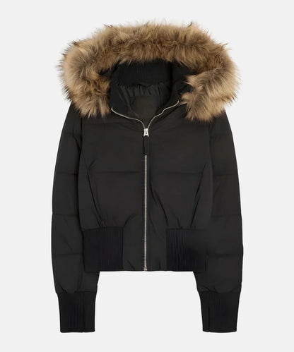 Quilted Winter Jacket | Faux Fur Hood Puffer