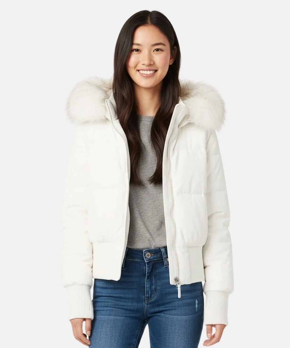 Quilted Winter Jacket | Faux Fur Hood Puffer