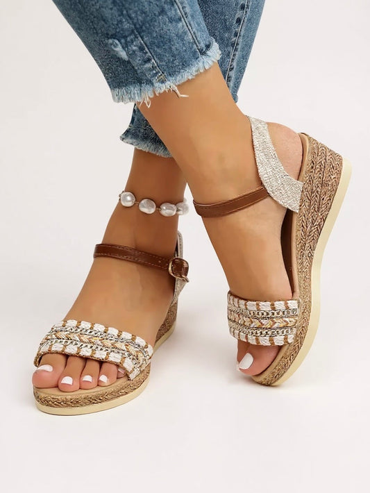 Women's Wedge Sandals | Braided Strap Wedges