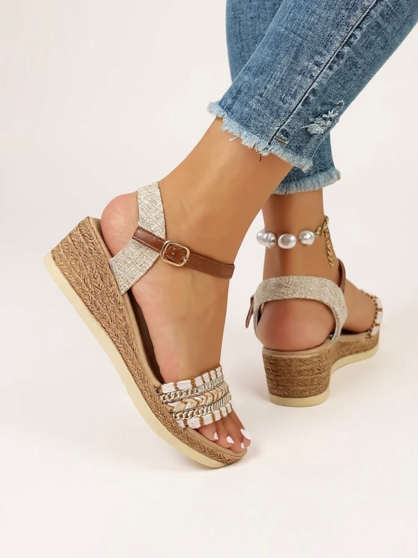 Women's Wedge Sandals | Braided Strap Wedges
