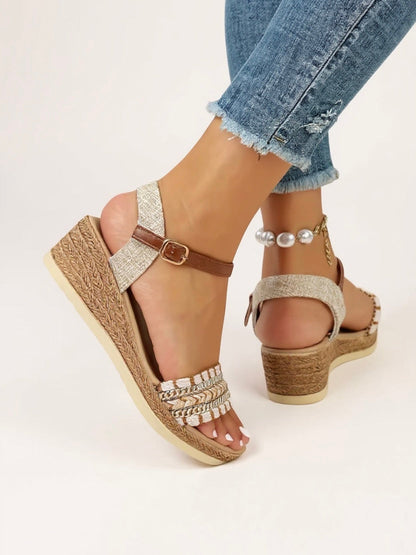 Women's Wedge Sandals | Braided Strap Wedges