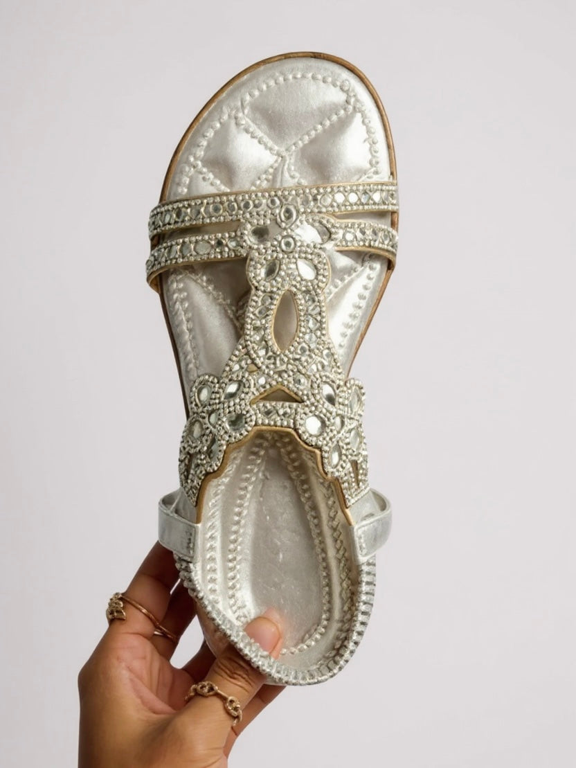 Women's Sparkle Sandals | Embellished Cushioned Sandals