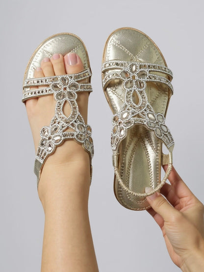Women's Sparkle Sandals | Embellished Cushioned Sandals