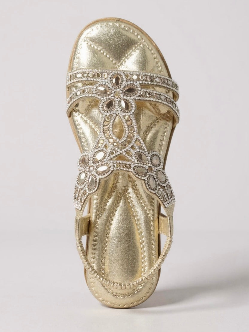 Women's Sparkle Sandals | Embellished Cushioned Sandals