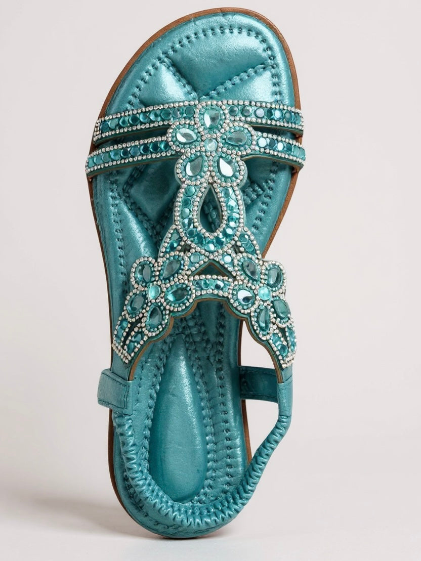 Women's Sparkle Sandals | Embellished Cushioned Sandals