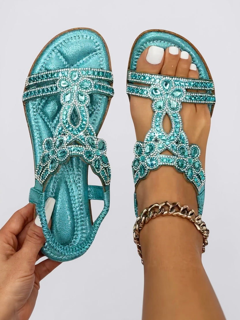 Women's Sparkle Sandals | Embellished Cushioned Sandals