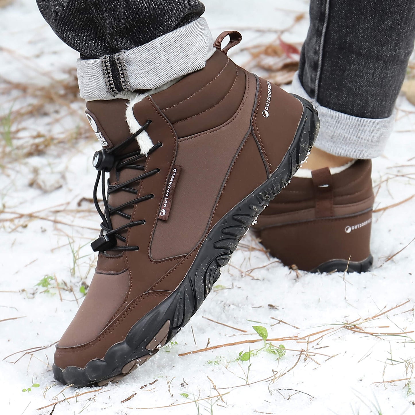 Barefoot Winter Boots | Warm Lace-Up Winter Boots
