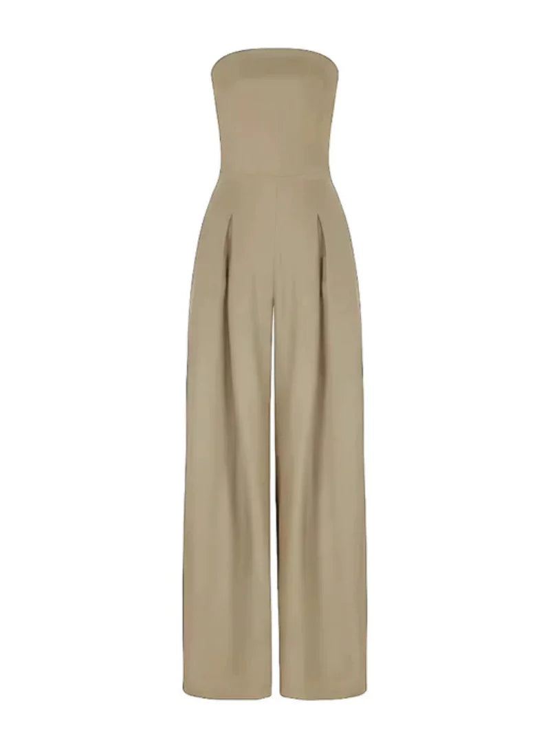 Strapless Jumpsuit | Wide Leg Summer Jumpsuit