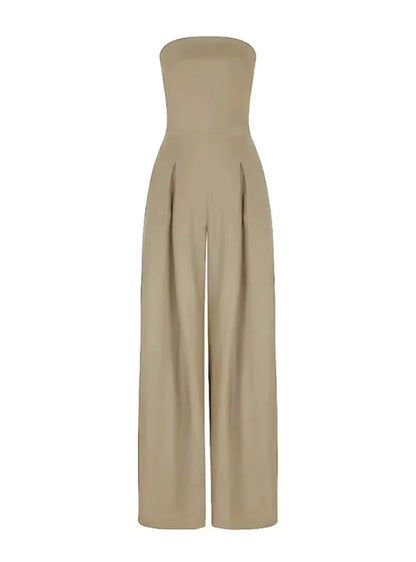 Strapless Jumpsuit | Wide Leg Summer Jumpsuit