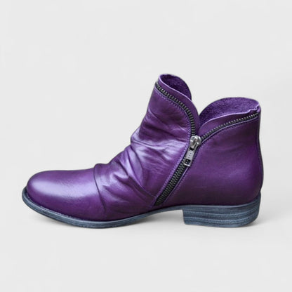 Women's comfort ankle boots with block heel