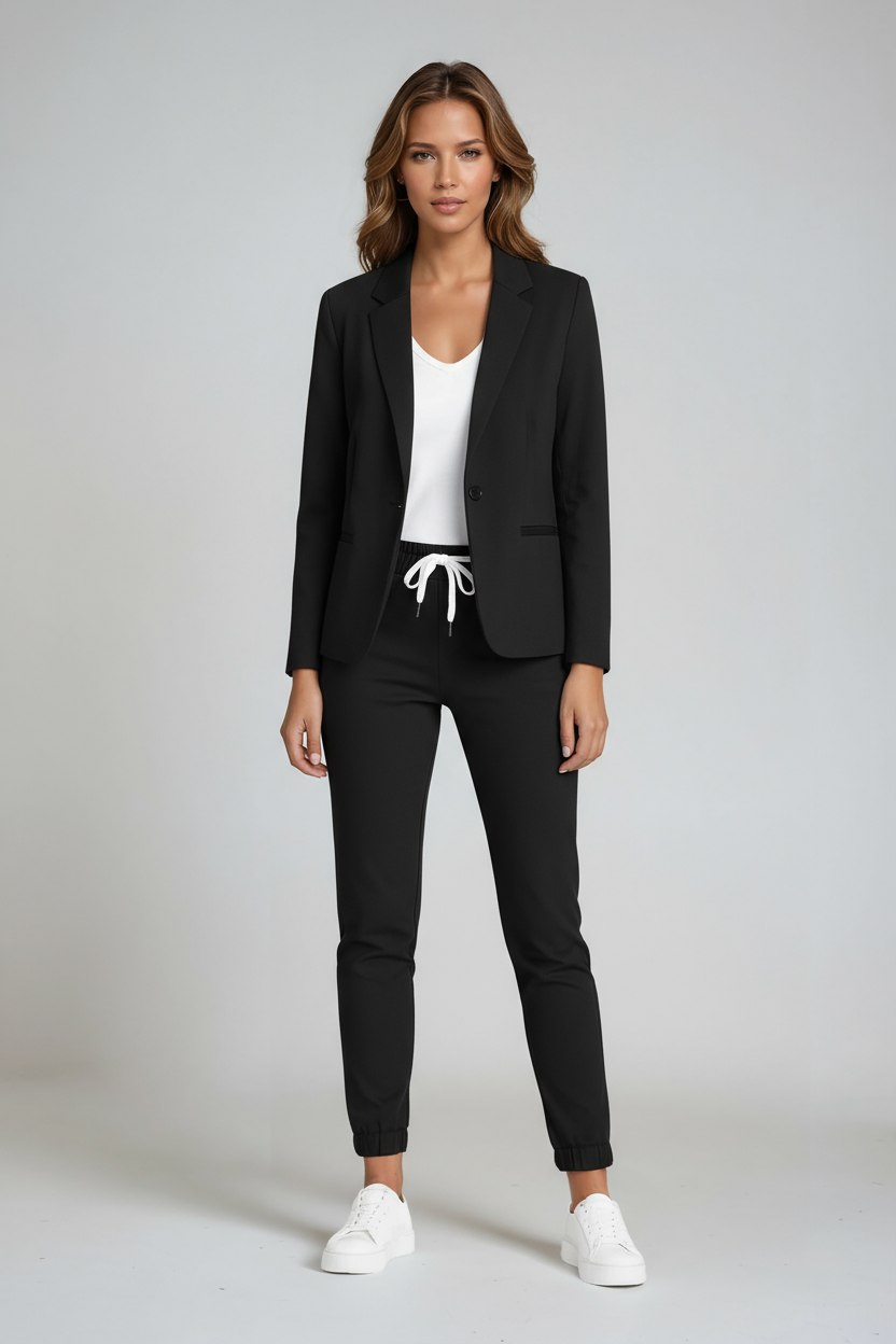 Linen Blazer Suit Set | Classic Two-Piece Trouser Set