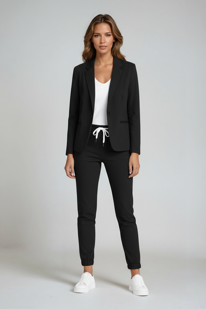 Linen Blazer Suit Set | Classic Two-Piece Trouser Set