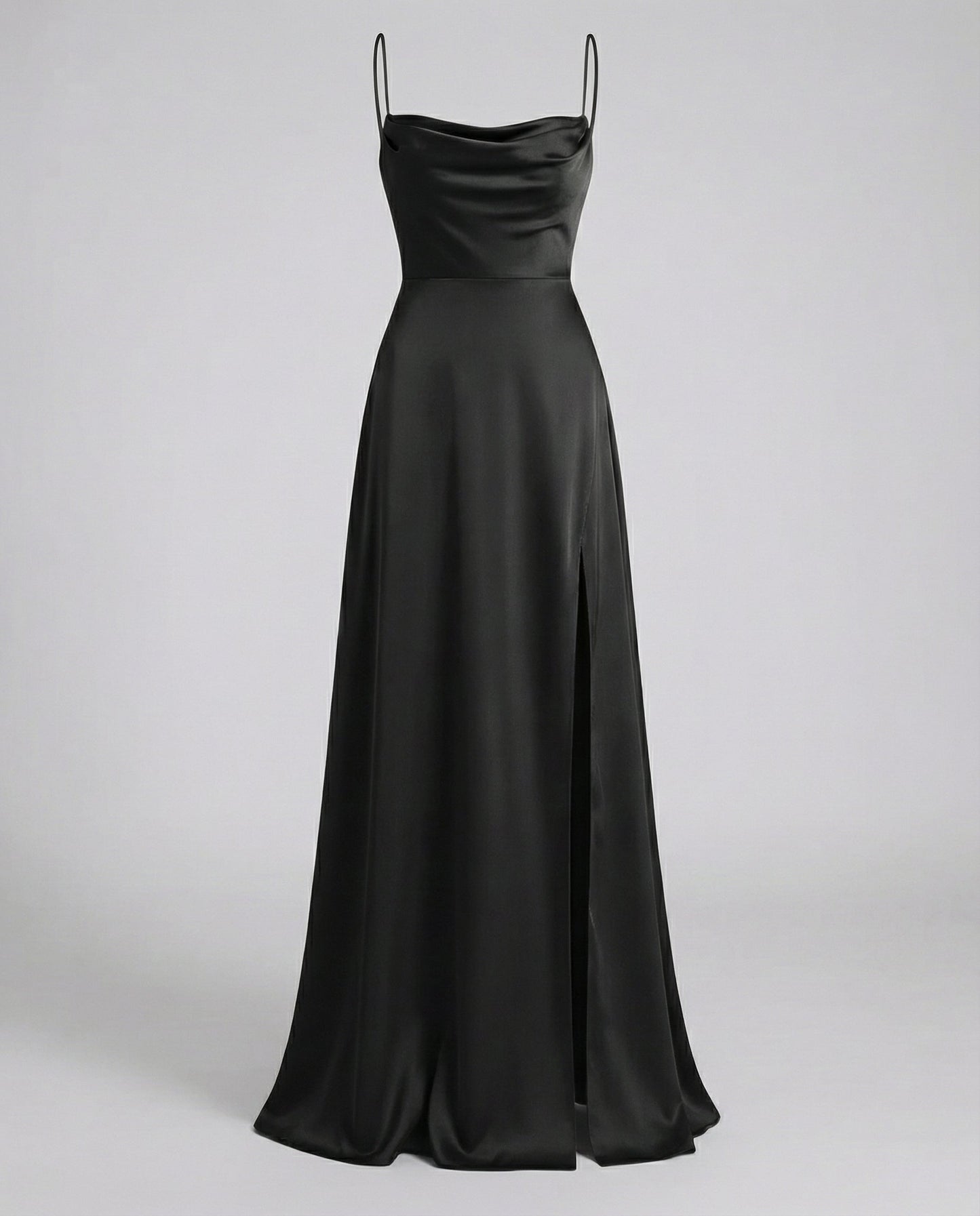 Maxi Dress | Satin Slip Maxi Dress with Leg Slit