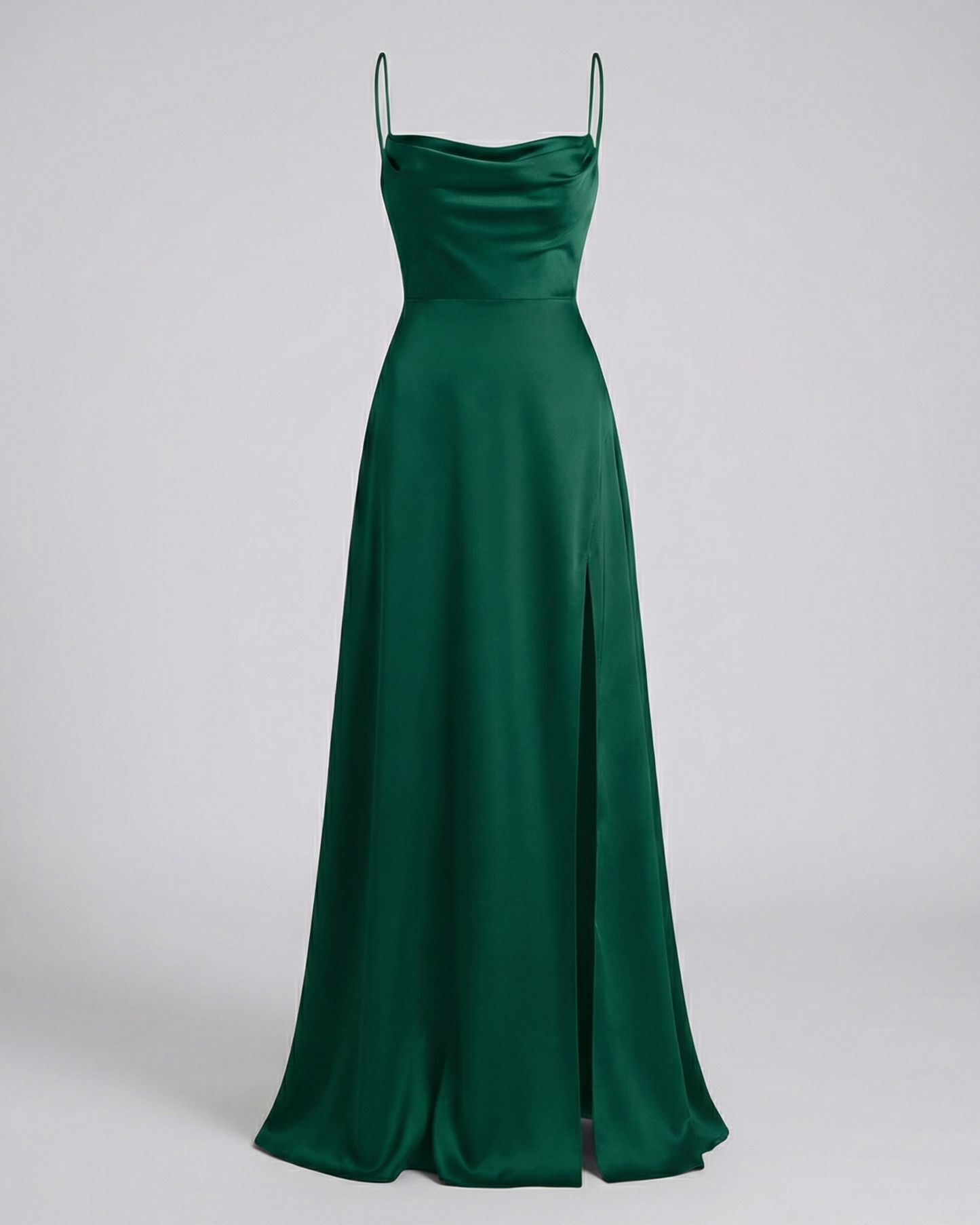 Maxi Dress | Satin Slip Maxi Dress with Leg Slit