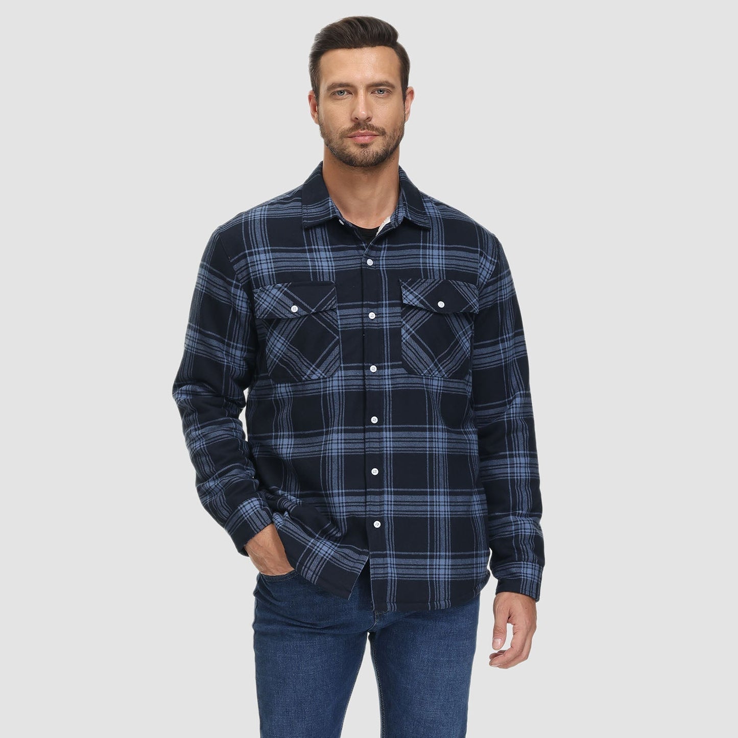 Shirt Jacket | Sherpa-Lined Check Overshirt