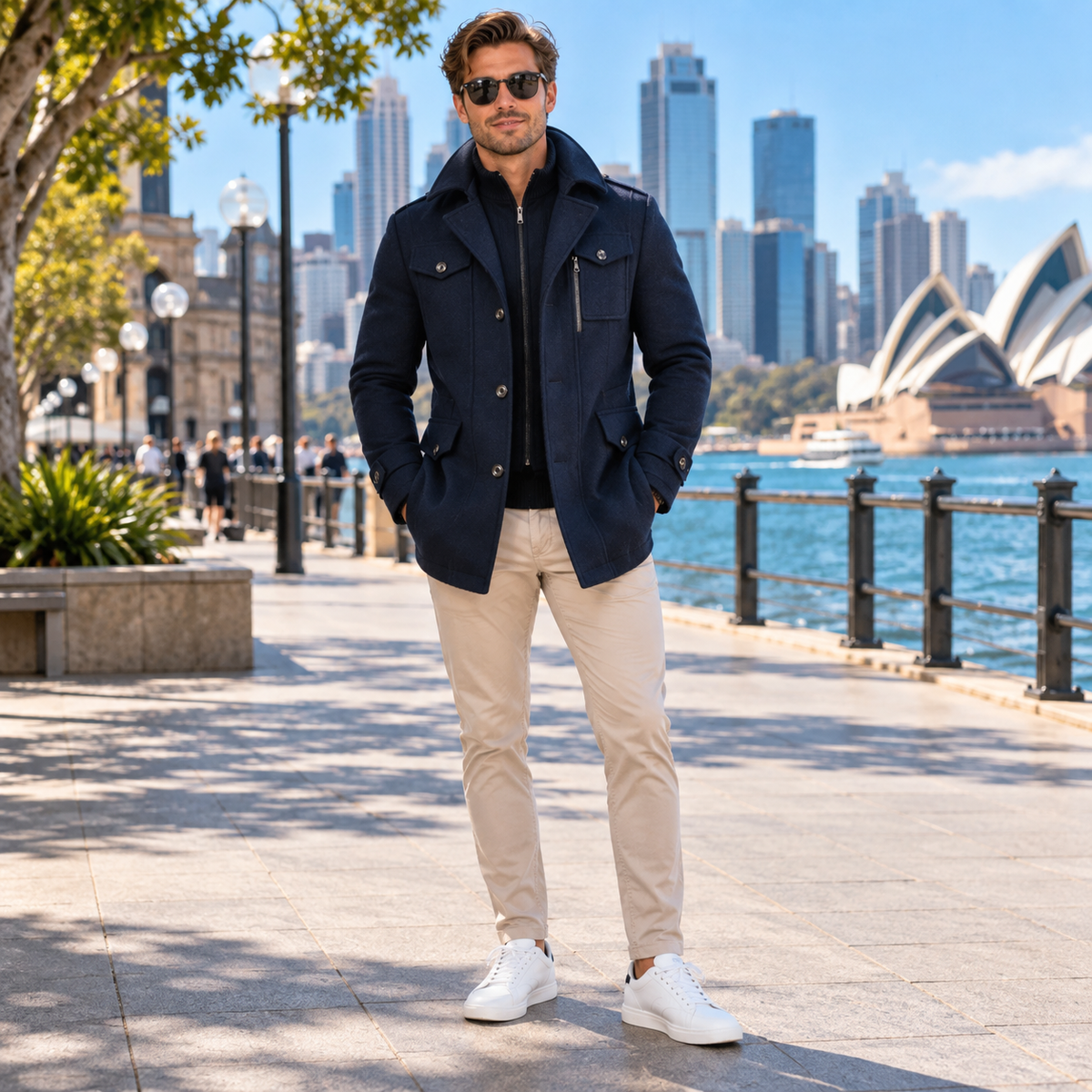 Men's Coat | Smart-Casual Button Overcoat
