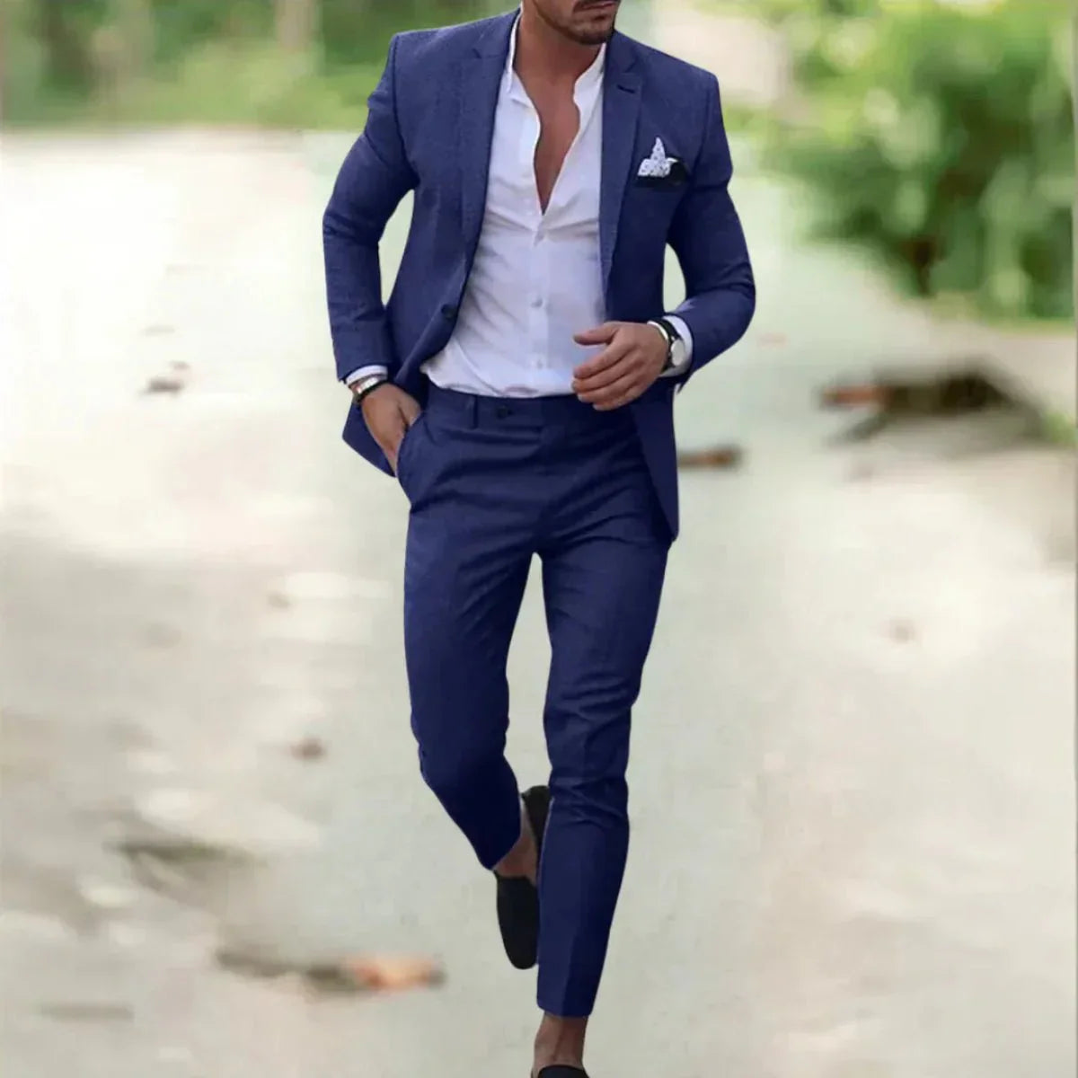 Men's formal two-piece wedding suit set