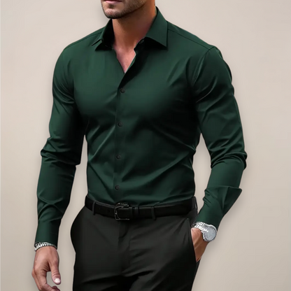 Men's Shirt | Slim-Fit Long-Sleeve Casual Shirt