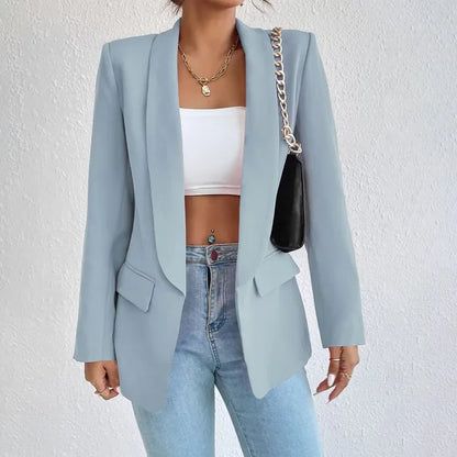 Cotton-Linen Blazer | Classic Long Sleeve Jacket