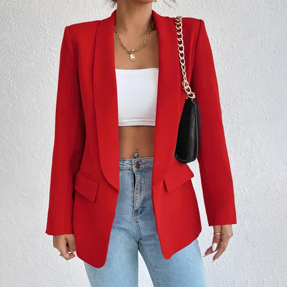 Cotton-Linen Blazer | Classic Long Sleeve Jacket