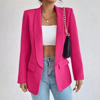 Cotton-Linen Blazer | Classic Long Sleeve Jacket