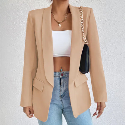 Cotton-Linen Blazer | Classic Long Sleeve Jacket