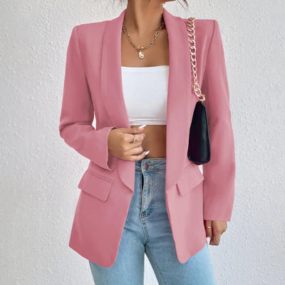 Cotton-Linen Blazer | Classic Long Sleeve Jacket