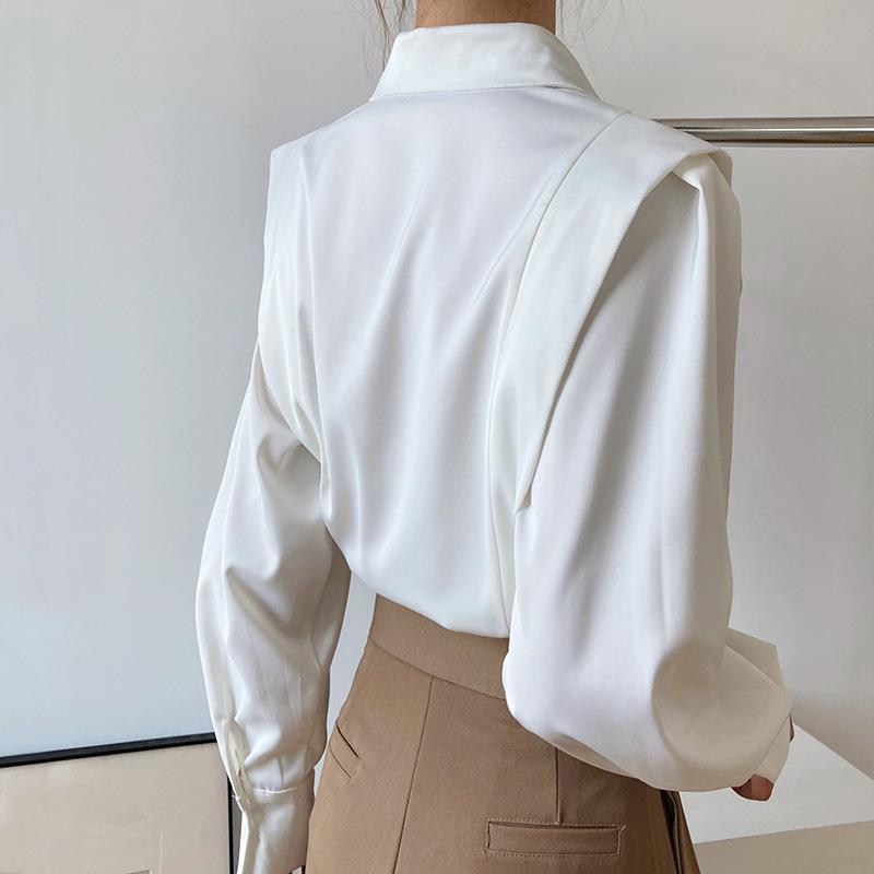 Women's Blouse | Satin Chiffon Ruffle Blouse
