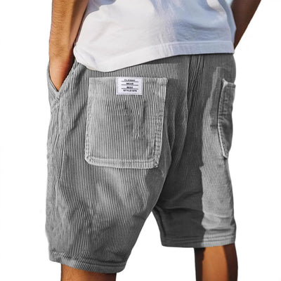 Textured Tailored Cotton Shorts