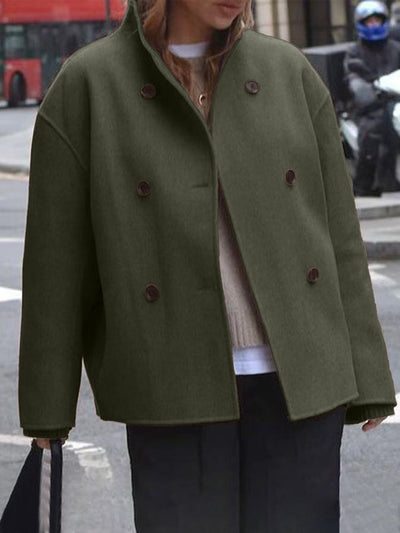 Oversized Jacket | Button-Front Casual Linen Jacket