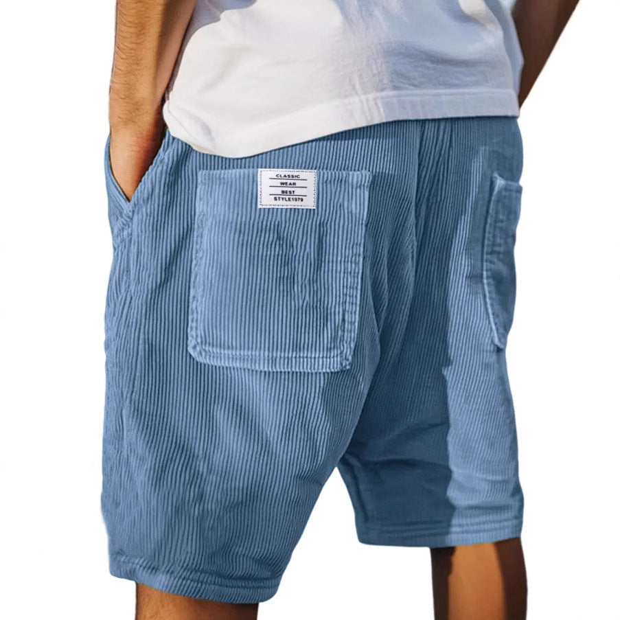 Textured Tailored Cotton Shorts