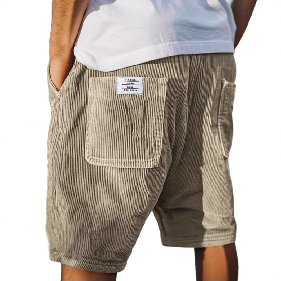 Textured Tailored Cotton Shorts