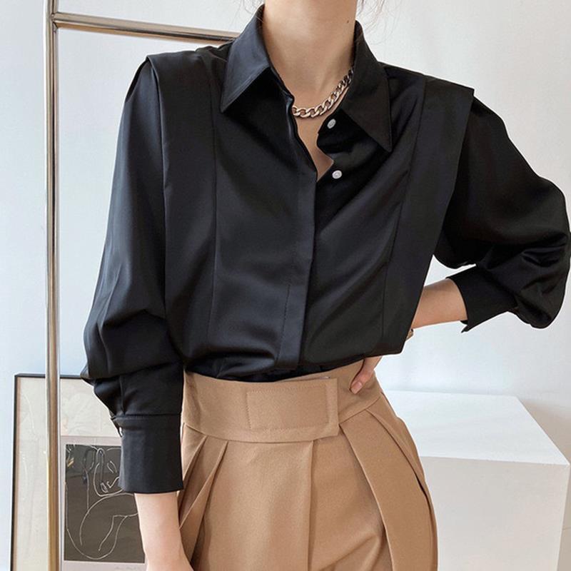 Women's Blouse | Satin Chiffon Ruffle Blouse