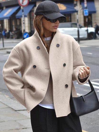 Oversized Jacket | Button-Front Casual Linen Jacket